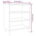 vidaXL Buffet Sonoma gris 57x35x70 cm Aggloméré