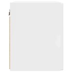 vidaXL Meuble TV mural Montage mural Blanc Brillant 30 x 31 x 40 cm