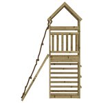 vidaXL Maisonnette de jeu avec mur d'escalade bois de pin imprégné