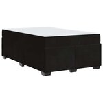 vidaXL Cadre de lit avec matelas Noir 120 x 190 cm Velours