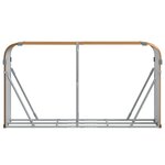 vidaXL Porte-bûches aspect bois 180x45x100 cm acier galvanisé