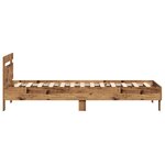 vidaXL Cadre de lit avec tête de lit Bois ancien 80 x 200 cm