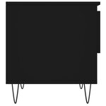 vidaXL Table basse noir 50x46x50 cm bois d’ingénierie