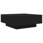 Table basse vidaXL avec lumières LED Chêne noir 80x80x31 cm