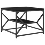 vidaXL Table basse Chêne noir 51 x 50 x 40 cm