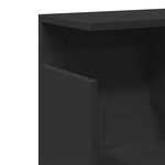 vidaXL Armoire murale 80x20x30 cm noir bois d'ingénierie