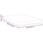 vidaXL Matelas Blanc et Bleu 140 x 190 cm Mousse à mémoire de gel