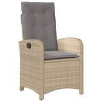 vidaXL Ensemble à manger de jardin et coussins 9 Pièces mélange beige