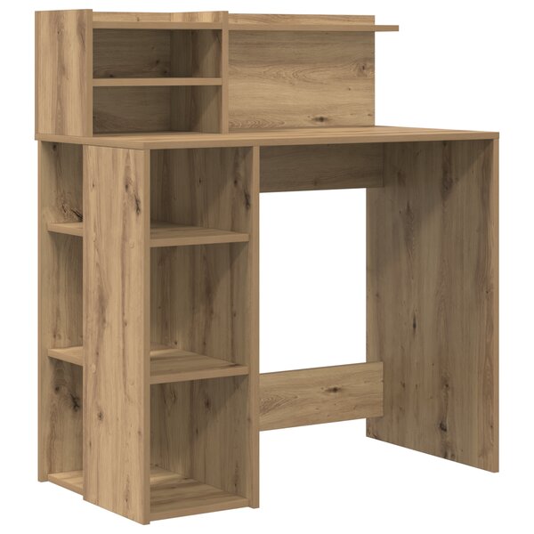 vidaXL Bureau chêne artisanal 90x48x101 5 cm en bois d'ingénierie