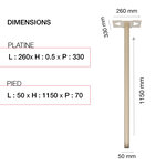 Pied elliptique à sceller pour boîte aux lettres renz - ivoire brillant ral 1015b