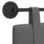 vidaXL Tête de lit suspendue Gris foncé Tissu