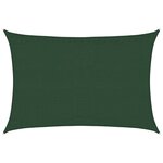 vidaXL Voile d'ombrage 160 g/m² Vert foncé 3 5x4 5 m PEHD