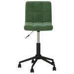 vidaXL Chaises pivotantes à manger lot de 2 vert foncé velours