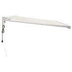 vidaXL Auvent rétractable crème 4x3 m tissu et aluminium