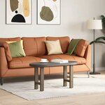 vidaXL Pieds de table basse en acier naturel  2 pièces  38 x (42-43) cm