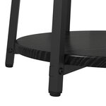 vidaXL Ensemble de tables d'appoint avec étagère 2 Pièces Chêne noir