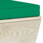 vidaXL Canapé palette à 3 places de jardin avec coussins Bois d'épicéa