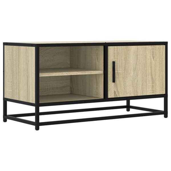vidaXL Meuble TV chêne sonoma 80x34 5x40 cm bois d'ingénierie et métal