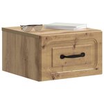 vidaXL Cabinet de chevet mural Chêne artisanal 34 5 x 33 x 20 cm