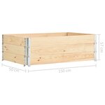 vidaXL Jardinières surélevées 3 Pièces 50x150 cm Bois de pin solide