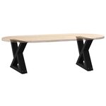 vidaXL Pieds de table basse 2 pièces Noir 40 x (30-31 3) cm Acier