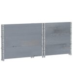 vidaXL Jardinière gris 80x60 cm bois massif de pin