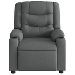 vidaXL Fauteuil inclinable de massage électrique gris foncé tissu