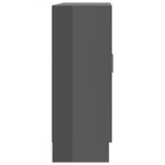 Vidaxl bibliothèque gris brillant 82 5x30 5x80 cm aggloméré