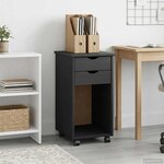 vidaXL Cabinet roulant Gris 34 x 39 x 65 5 cm Pin massif