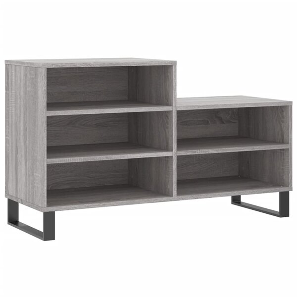 vidaXL Armoire à chaussures Sonoma gris 102x36x60 cm Bois d'ingénierie