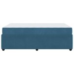 vidaXL Cadre de lit avec matelas Bleu 120 x 200 cm Velours