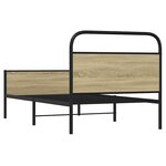 vidaXL Cadre de lit sans matelas 107x203 cm chêne sonoma