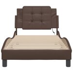 vidaXL Cadre de lit avec LED sans matelas marron 100x200 cm