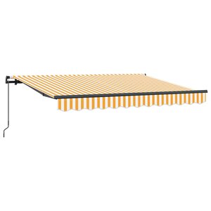 vidaXL Auvent rétractable Jaune 250 x 200 cm tissu