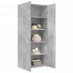 vidaXL Buffet haut gris béton 80x42 5x185 cm bois d'ingénierie