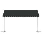 vidaXL Auvent autoportant 4 × 3 m Polyester Anthracite