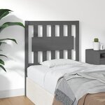 vidaXL Tête de lit Gris 80 5x4x100 cm Bois massif de pin