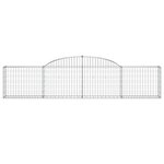 vidaXL Paniers à gabions arqués 13 Pièces 300x30x60/80 cm Fer galvanisé