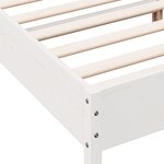 vidaXL Cadre de lit sans matelas blanc 160x200 cm bois de pin massif