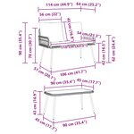 vidaXL Ensemble de salle à manger pour jardin 2 Pièces Naturel polyrotin