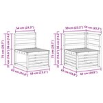 vidaXL Ensemble de canapés d'extérieur 6 pc Naturel