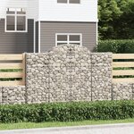vidaXL Paniers à gabions arqués 13 Pièces 200x50x140/160 cm Fer galvanisé