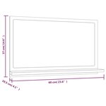 Miroir de bain 60 x 10 5 x 37 cm bois d'ingénierie marron 02_0006894