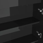 vidaXL Armoire à miroir de salle de bain 80x15x60 cm MDF Noir brillant