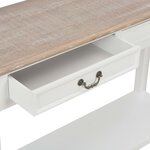 vidaXL Table console Blanc 110x35x80 cm Bois