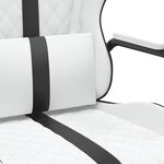 vidaXL Chaise de jeu de massage Noir et blanc Similicuir