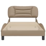 vidaXL Cadre de lit avec tête de lit Cappuccino 100x200 cm Similicuir