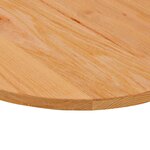 vidaXL Dessus de table 140x60x2 cm bois de chêne massif ovale