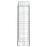 vidaXL Panier de gabions arqué 100x50x160/180 cm Fer galvanisé