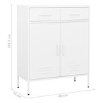 vidaXL Armoire de rangement Blanc 80x35x101 5 cm Acier